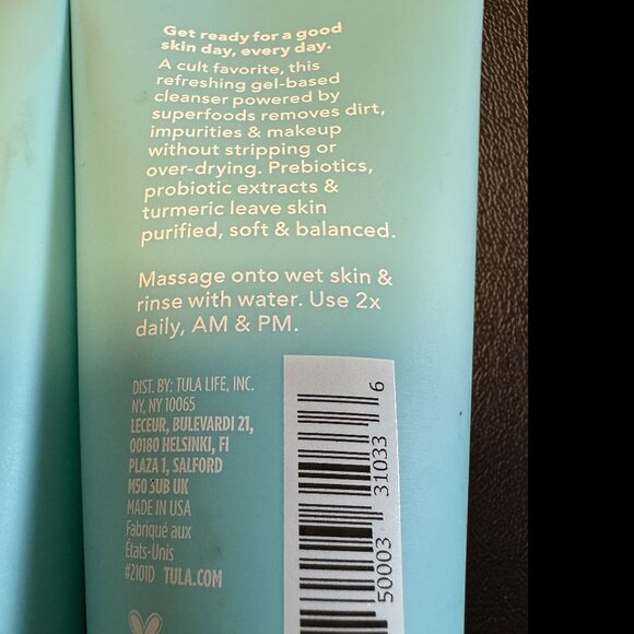 🎁Tula Face Cleanser Two 1.67 oz Unopened 🎁 Stocking Stuffer Gift - Picture 3 of 3